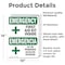 Signmission First Aid Kit Inside Bilingual, 10 in W x Rectangle, Vinyl Decal OS-2PACK-EM-D-1014-L-10322 - alternate 6